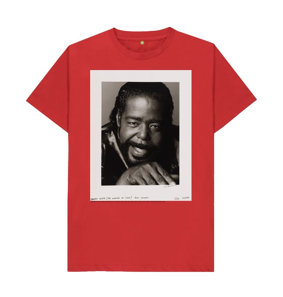 Red barry white unisex crew neck t shirt