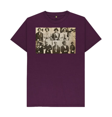 Purple 'Surveillance Photograph of Militant Suffragettes' Unisex T-Shirt
