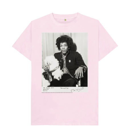 Pink Jimi Hendrix Unisex Crew Neck T-shirt