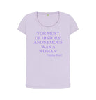 Violet Virginia Woolf Women's scoop neck quote t-shirt
