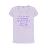 Violet Virginia Woolf Women's scoop neck quote t-shirt