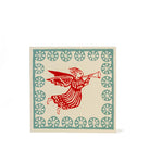 Christmas angel cards in coral and turquoise, pack of 10.