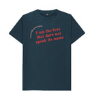 Denim Blue Lord Alfred Douglas Unisex Quote T-Shirt with Red Font