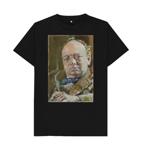 Black Winston Churchill Unisex T-Shirt
