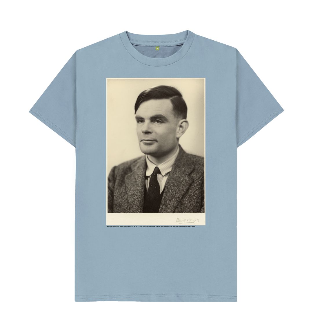 Stone blue alan turing unisex t shirt