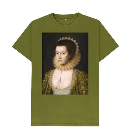 Moss Green Anne, Countess of Pembroke Unisex Crew Neck T-shirt
