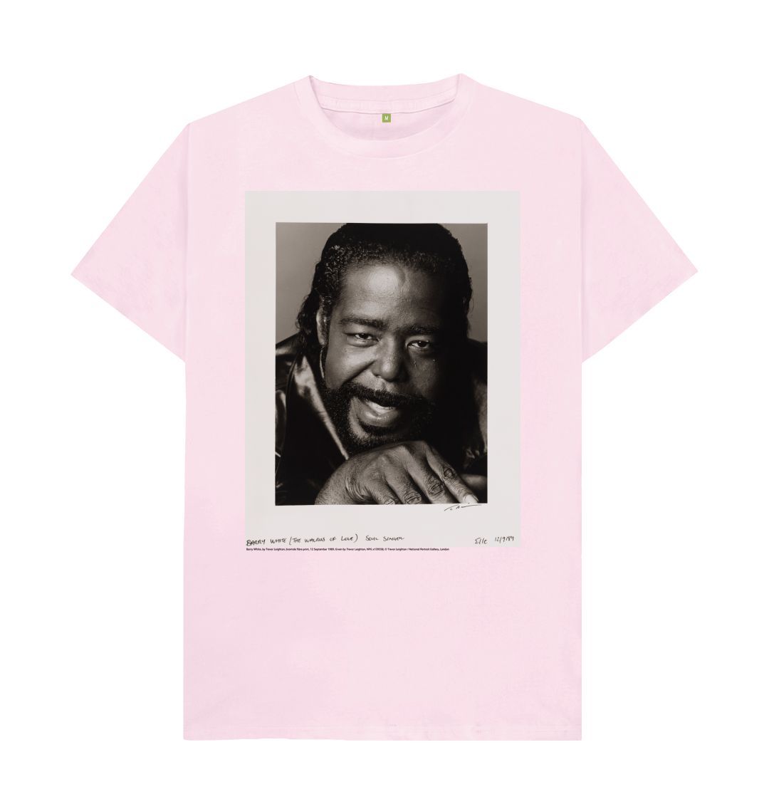 Pink barry white unisex crew neck t shirt