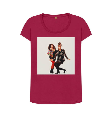 Cherry Joanna Lumley; Jennifer Saunders as Edina and Patsy in 'Absolutely Fabulous' Women's Scoop Neck T-shirt