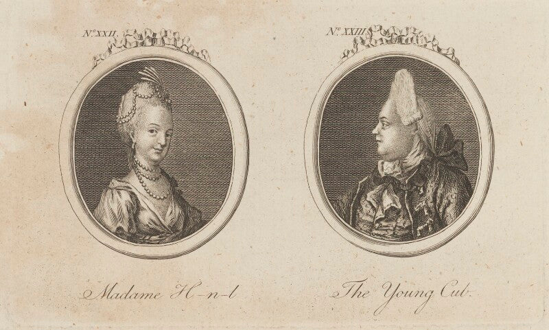 'madame h n l and the young cub' (charles james fox; anna heinel) npg d14298