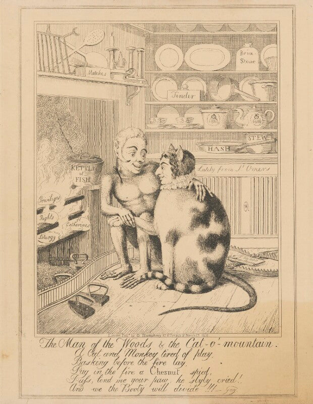 The man of the woods & the cat o' mountain (sir matthew wood, bt; princess caroline of brunswick wolfenbüttel) npg d17923a