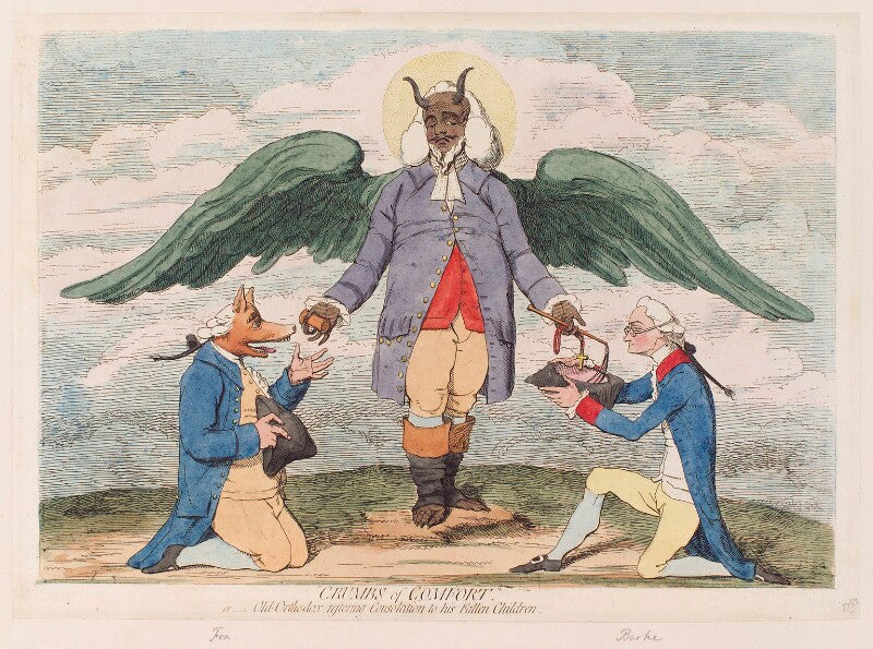 'crumbs of comfort' (charles james fox; edmund burke) npg d12298