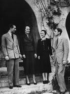 Herman Rogers; Katherine Rogers; Wallis, Duchess of Windsor; Peregrine Francis Adelbert Cust, 6th Baron Brownlow NPG x88269