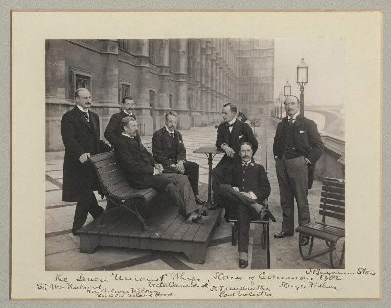 'the seven "unionist" whips, house of commons 1902' npg x135302