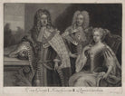 King George I; King George II; Caroline Wilhelmina of Brandenburg-Ansbach NPG D27410