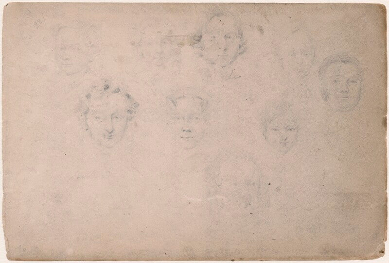 Sketches of nine unknown sitters npg d23313(81)