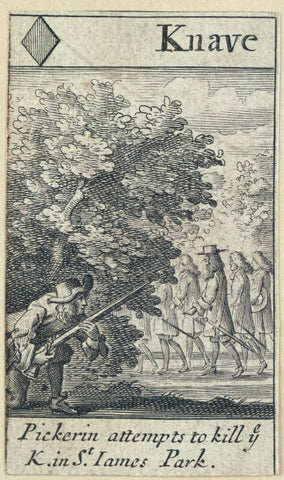 'Pickerin attempts to kill ye K. in St James Park' (Thomas Pickering) NPG D23011(c)