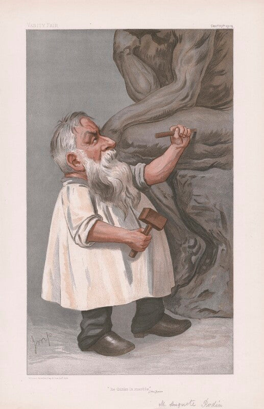 Auguste rodin ('men of the day. no. 944. "'he thinks in marble'   jehu junior"') npg d45255