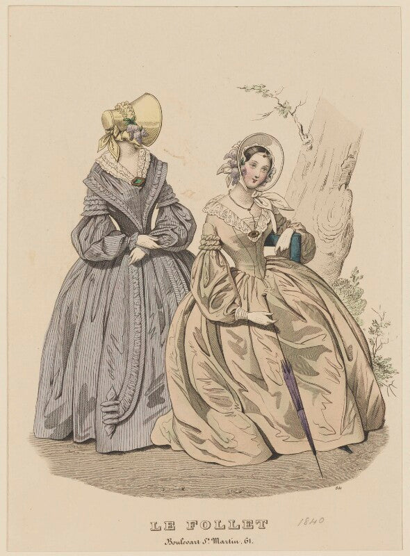 'walking dresses   modes de long champs', may 1840 npg d47861