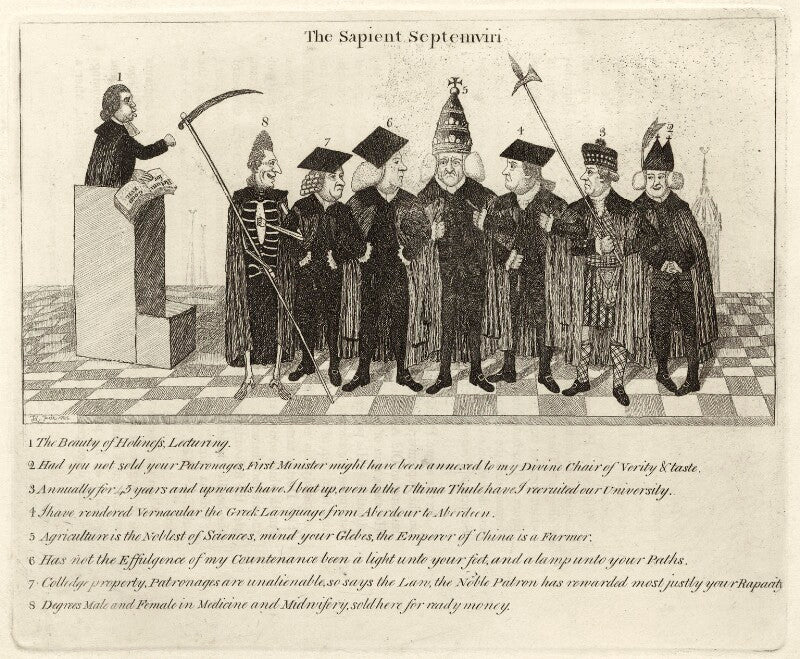 The sapient septemviri (the seven professors of king's college, aberdeen) npg d32330