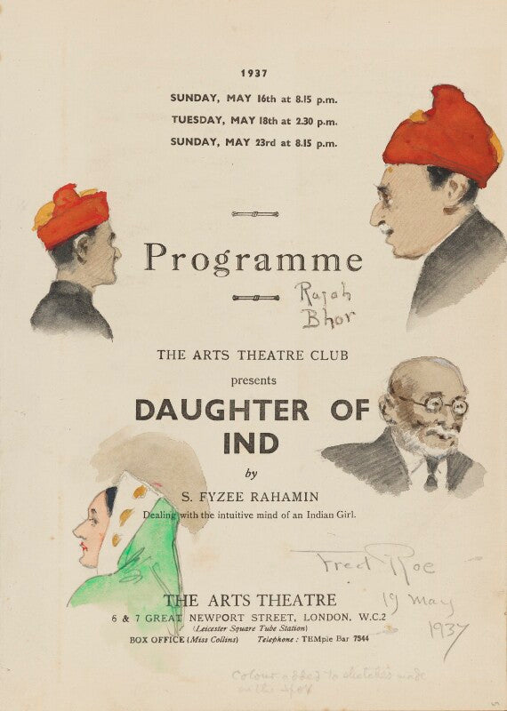 Rajah of bhor and three unknown sitters npg d43229