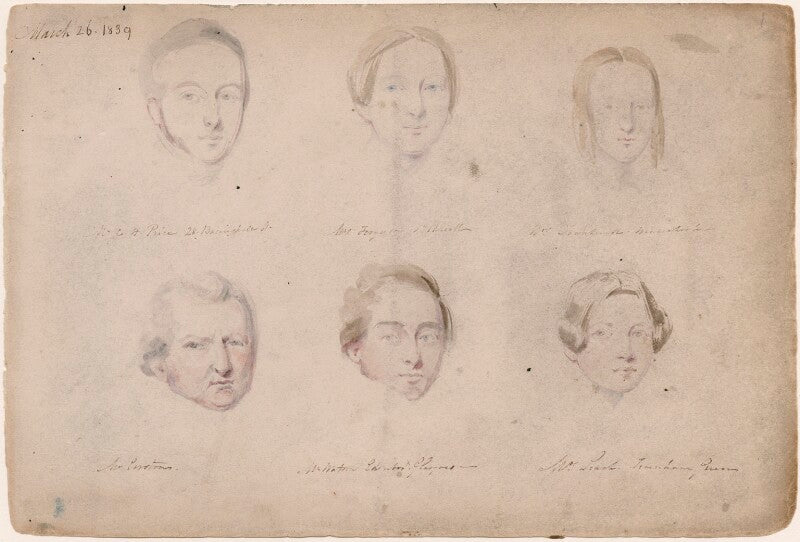 W.c.h. price; mrs ferguson; mr watson; mrs leach; possibly mr corstons and an unknown woman npg d23313(1)