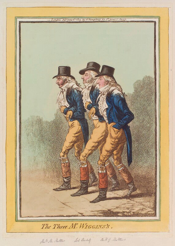 'the three mr wiggins's' (montague james mathew; francis james mathew, viscount mathew; george mathew) npg d12814