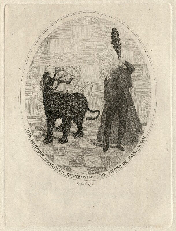 The modern hercules destroying the hydra of fanaticism npg d16841