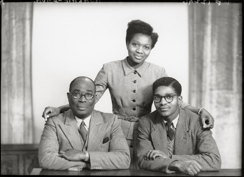 Sir Samuel Okai Quashie-Idun; Frances Quashie-Idun; Charles Amoah NPG x99203