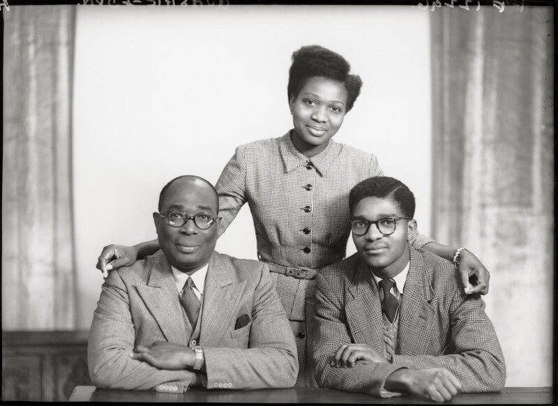 Sir samuel okai quashie idun; frances quashie idun; charles amoah npg x99203