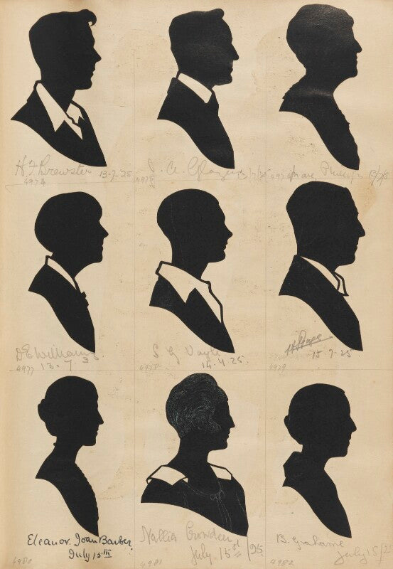 Tourists on the west pier, brighton (h.f. brewster; j.g. glazer; mary phillips; d.e. williams; s.g. vayle; ?h. gage; eleanor joan barker; nallia crowden; b. grahame) npg d46675