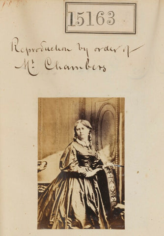 Unknown woman ('Reproduction by order of Mr Chambers') NPG Ax63405