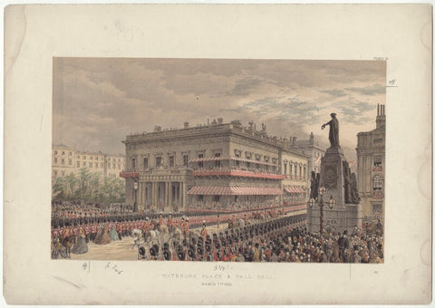 'Waterloo Place and Pall Mall, March 7th 1863' NPG D33991