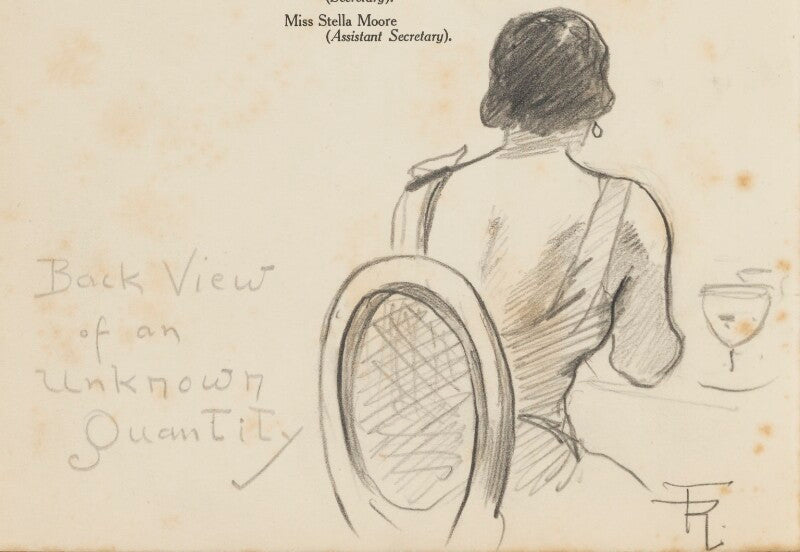 Unknown woman, 'back view of an unknown quantity' npg d43228