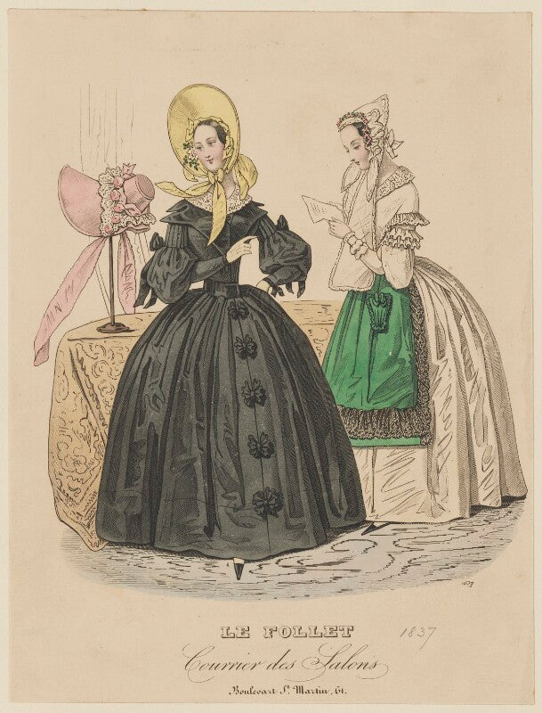 Walking dress and morning dress, autumn 1837 npg d47723