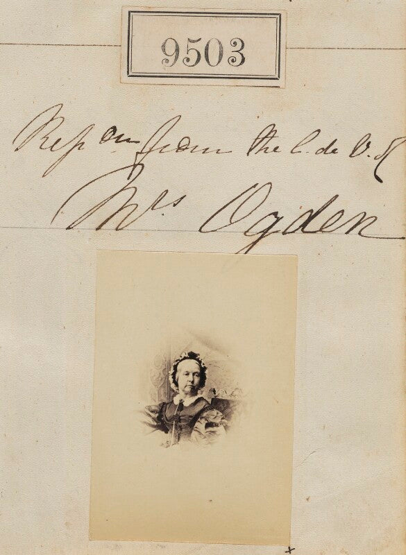 Mrs ogden ('reproduction from the carte de visite of mrs ogden') npg ax59311
