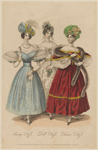 French Fashions, March 1832. 'Evening Dress. Ball Dress. Dinner Dress' NPG D47663