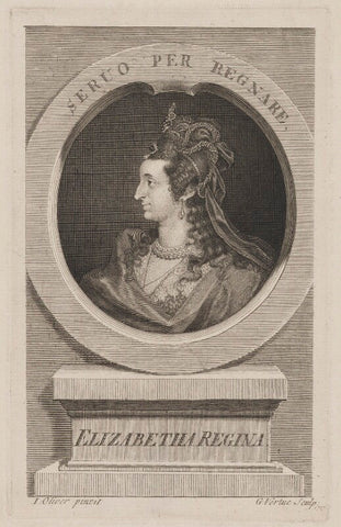 Anne of Denmark engraved as Queen Elizabeth I NPG D48099