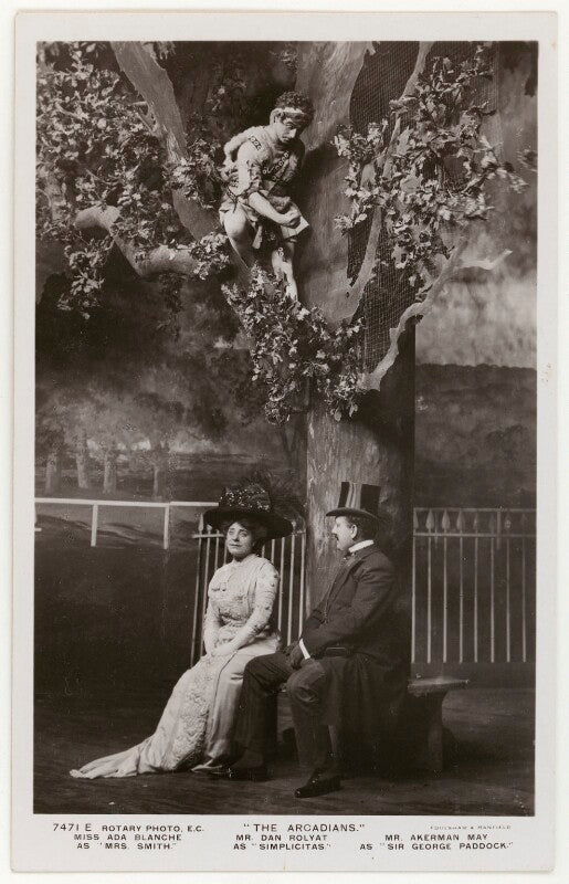 "the arcadians" (ada blanche as 'mrs smith'; dan rolyat as 'simplicitas'; akerman may as 'sir george paddock') npg x201175