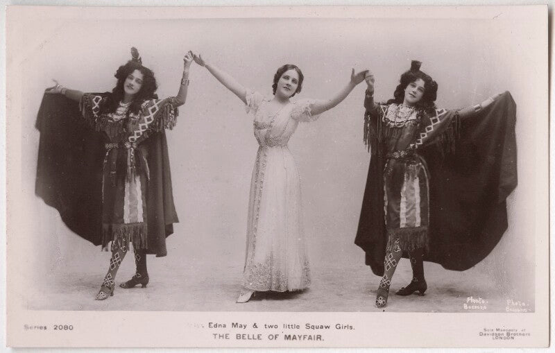 Edna may (edna pettie) and two little squaw girls in 'the belle of mayfair' npg x160484