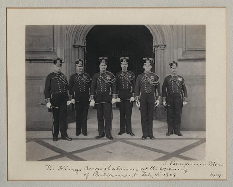 'The King's Marshalmen at the opening of Parliament' NPG x135508