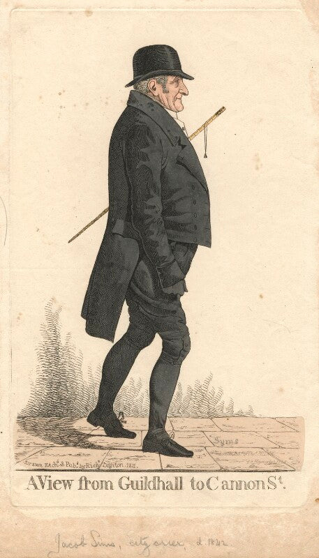 James renant syms ('a view from guildhall to cannon st.') npg d13525