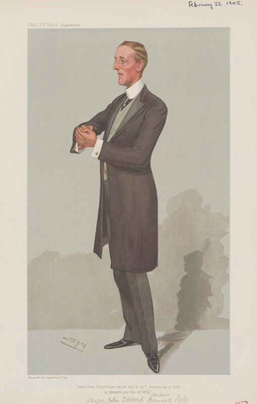 John edward bernard seely, 1st baron mottistone ('men of the day. no. 942. "'extinction, distinction   which will it be? something of both at present, say the spiteful.'   jehu junior"') npg d45263