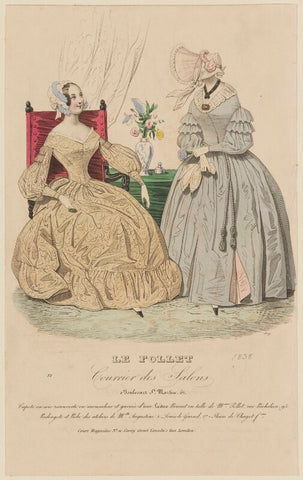 Dinner dress and walking dress, June 1838 NPG D47735