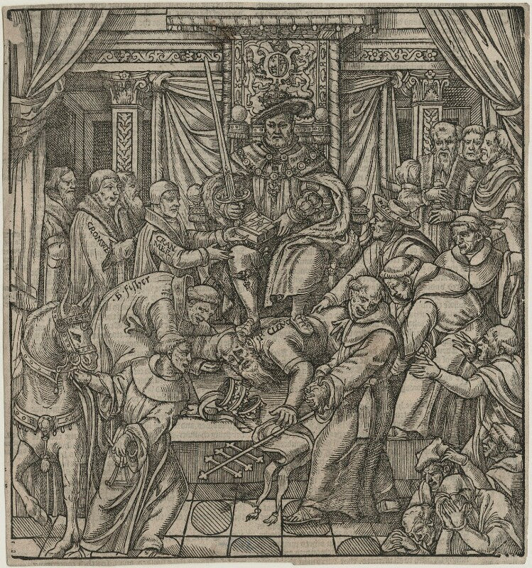 'the pope suppressed by king henry viii' npg d23436