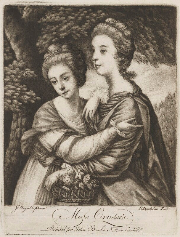 'miss crusses' (elizabeth hinchliffe (née crewe); emma crewe) npg d14696