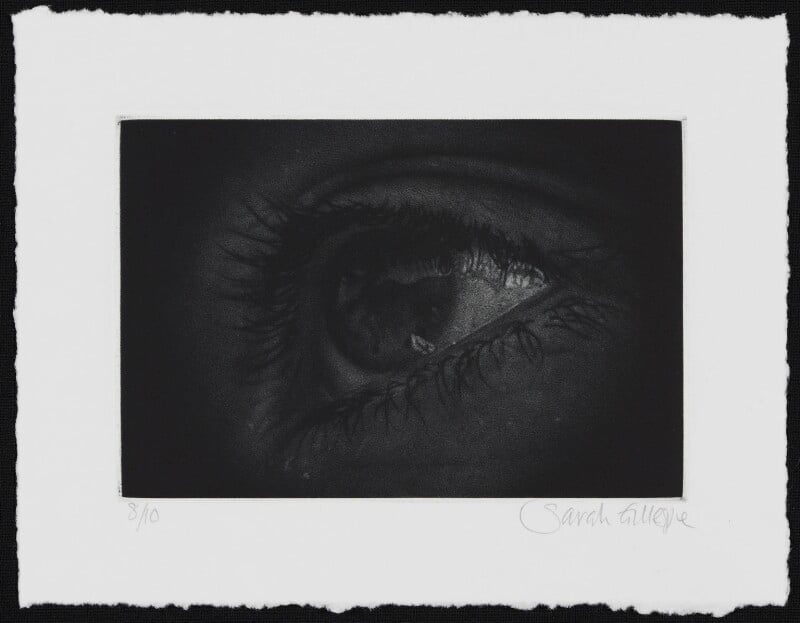 Mezzotint of an eye npg d49623