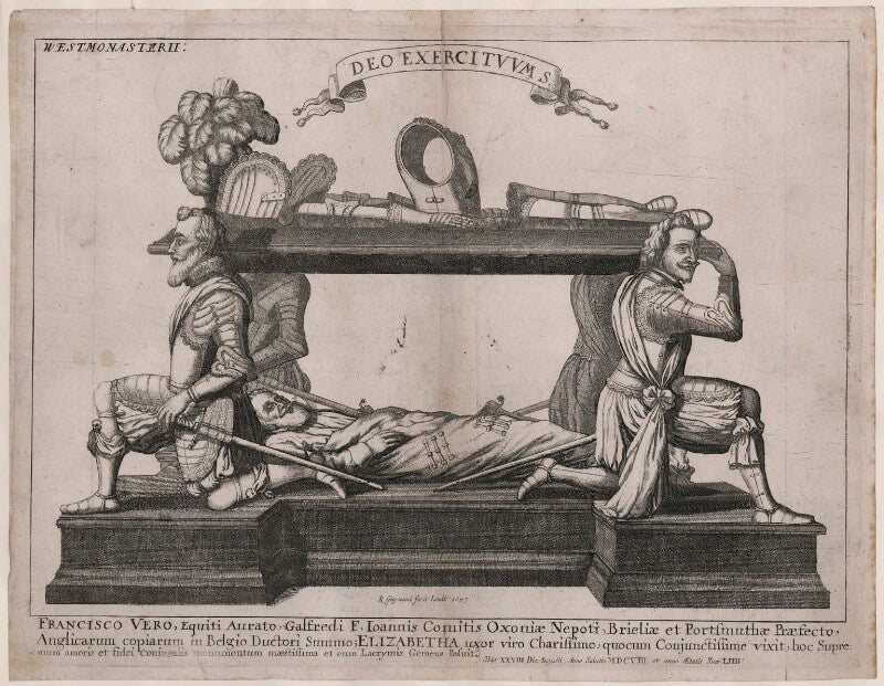 Monument to sir francis vere in westminster abbey npg d45991