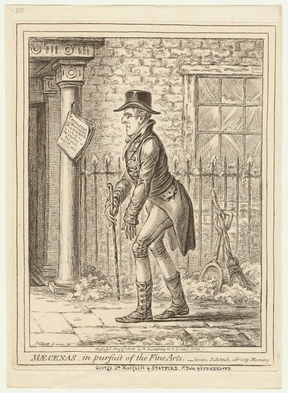 George granville leveson gower, 1st duke of sutherland ('mæcenas, in pursuit of the fine arts') npg d21427