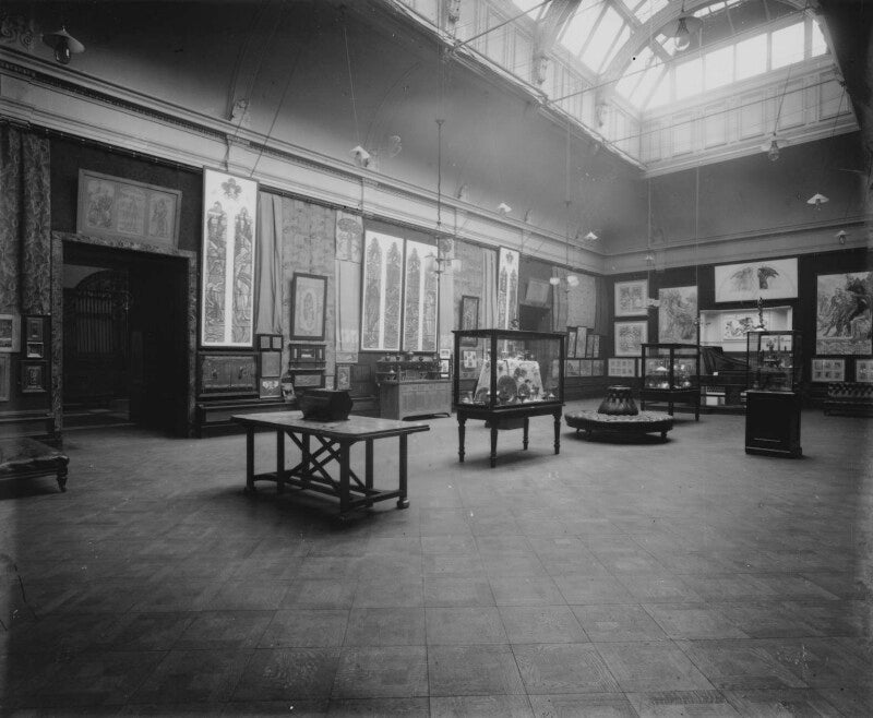 Interior of the fifth arts and crafts society exhibition at the new gallery (west gallery) npg x200683