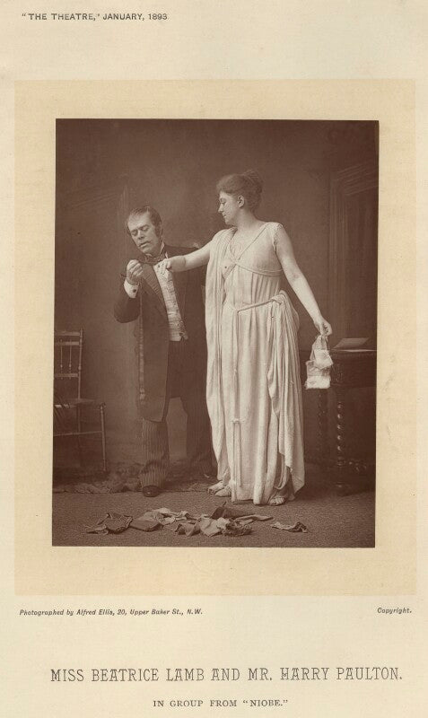 Harry paulton as peter amos dunn; beatrice lamb as niobe in 'niobe' npg x9392